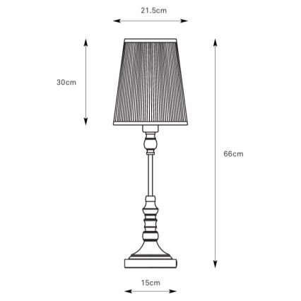 Markslöjd 108970 - Stolna svjetiljka NOBLE 1xE14/40W/230V 66 cm bijela/mesing