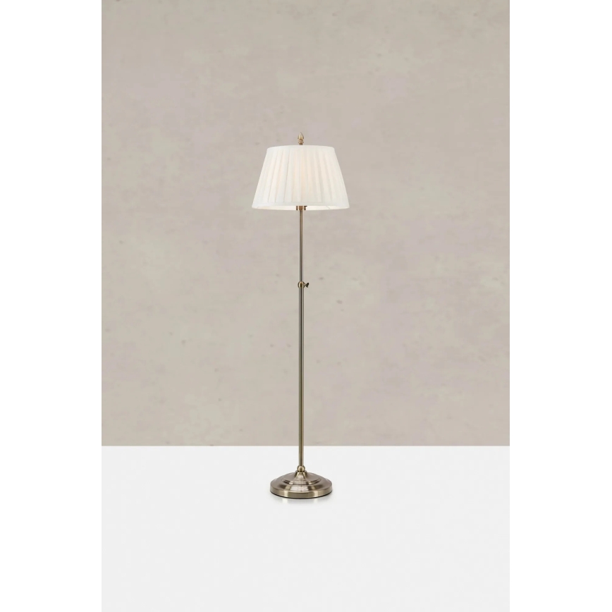 Markslöjd 108972 - Podna lampa OXFORD 1xE14/40W/230V bijela/mesing