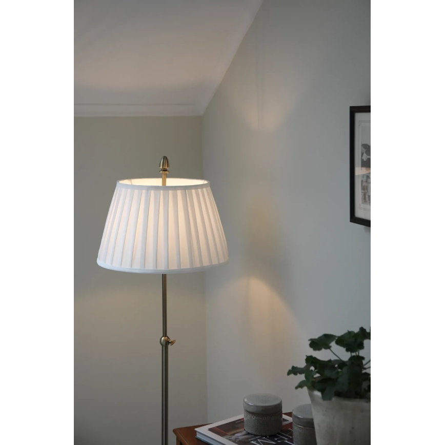 Markslöjd 108972 - Podna lampa OXFORD 1xE14/40W/230V bijela/mesing