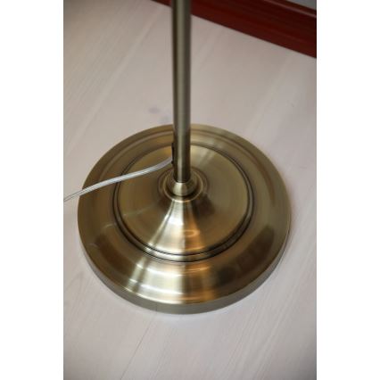 Markslöjd 108972 - Podna lampa OXFORD 1xE14/40W/230V bijela/mesing