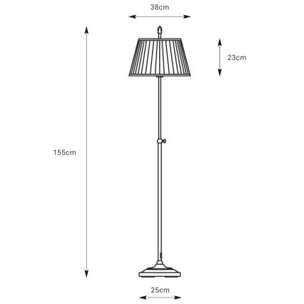 Markslöjd 108972 - Podna lampa OXFORD 1xE14/40W/230V bijela/mesing