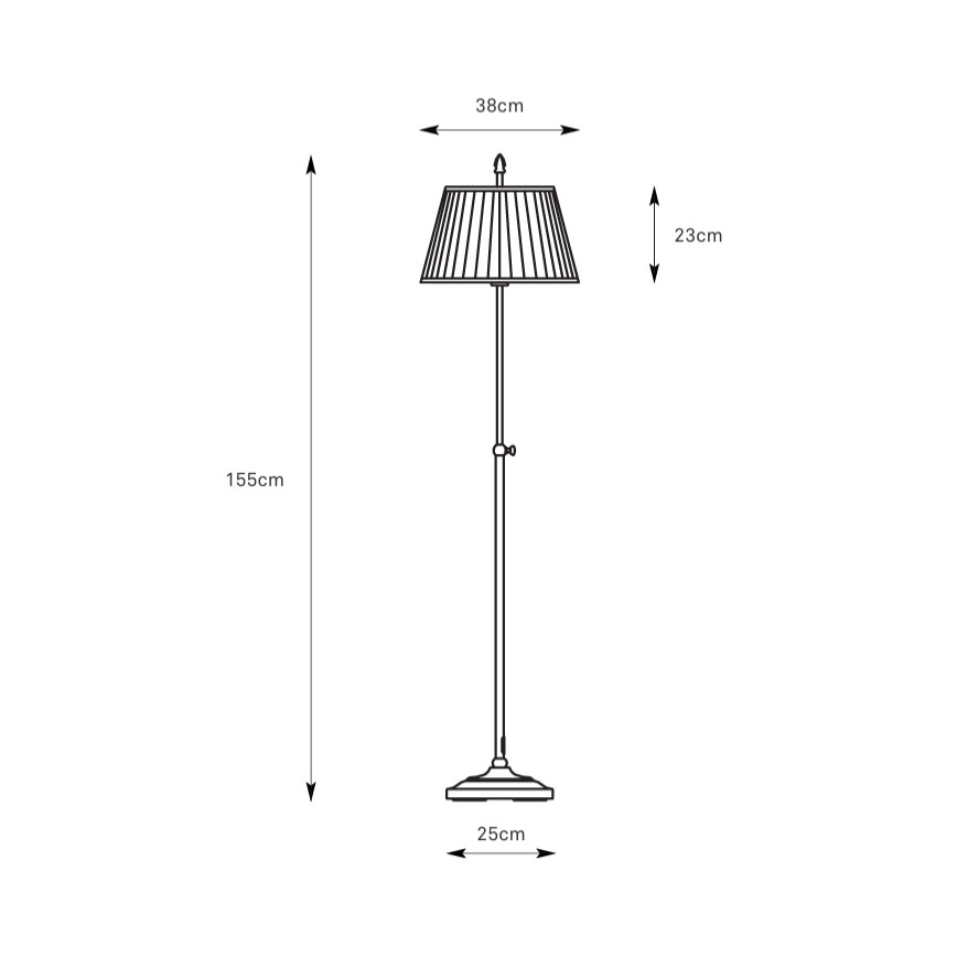 Markslöjd 108972 - Podna lampa OXFORD 1xE14/40W/230V bijela/mesing