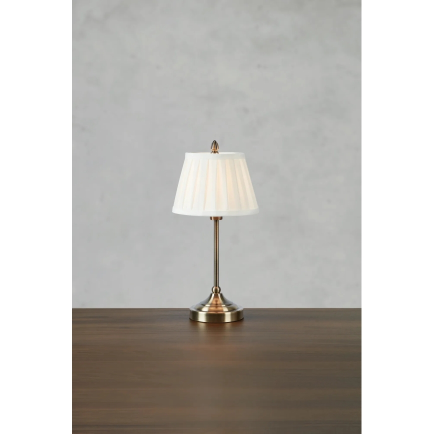 Markslöjd 108973 - Stolna lampa OXFORD 1xE14/40W/230V bijela/mesing