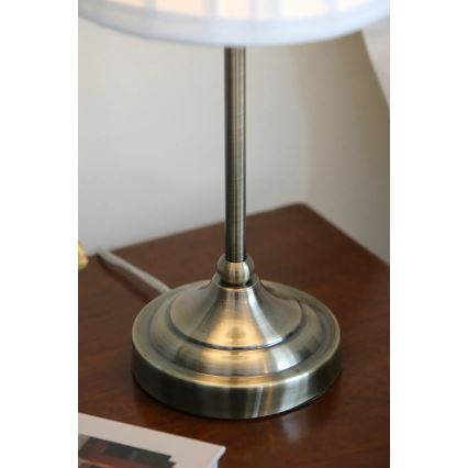 Markslöjd 108973 - Stolna lampa OXFORD 1xE14/40W/230V bijela/mesing