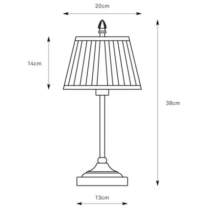 Markslöjd 108973 - Stolna lampa OXFORD 1xE14/40W/230V bijela/mesing