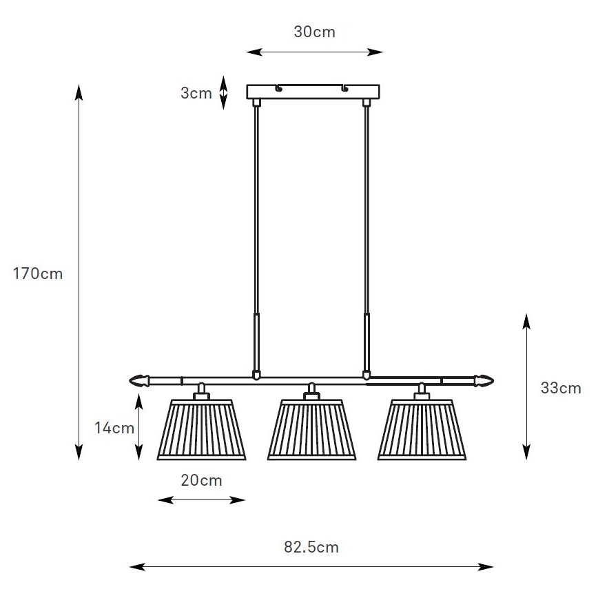 Markslöjd 108975 - Viseći luster na sajli OXFORD 3xE14/40W/230V mesing/bijela