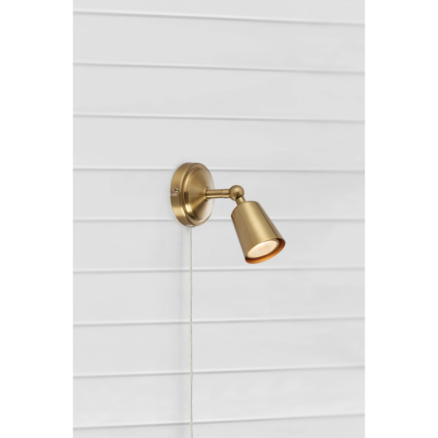 Markslöjd 108978 - Zidna reflektorska svjetiljka TINY 1xGU10/7W/230V mesing