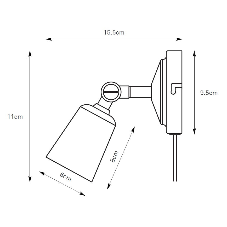 Markslöjd 108978 - Zidna reflektorska svjetiljka TINY 1xGU10/7W/230V mesing