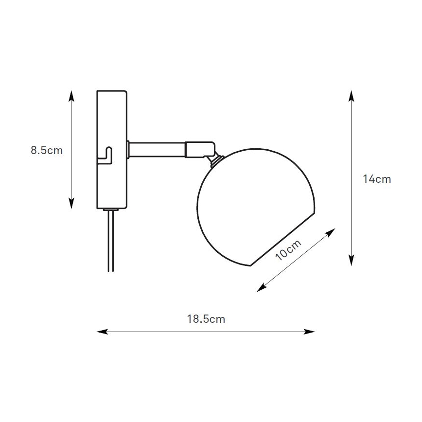 Markslöjd 108983 - Zidna reflektorska svjetiljka POP 1xGU10/7W/230V siva