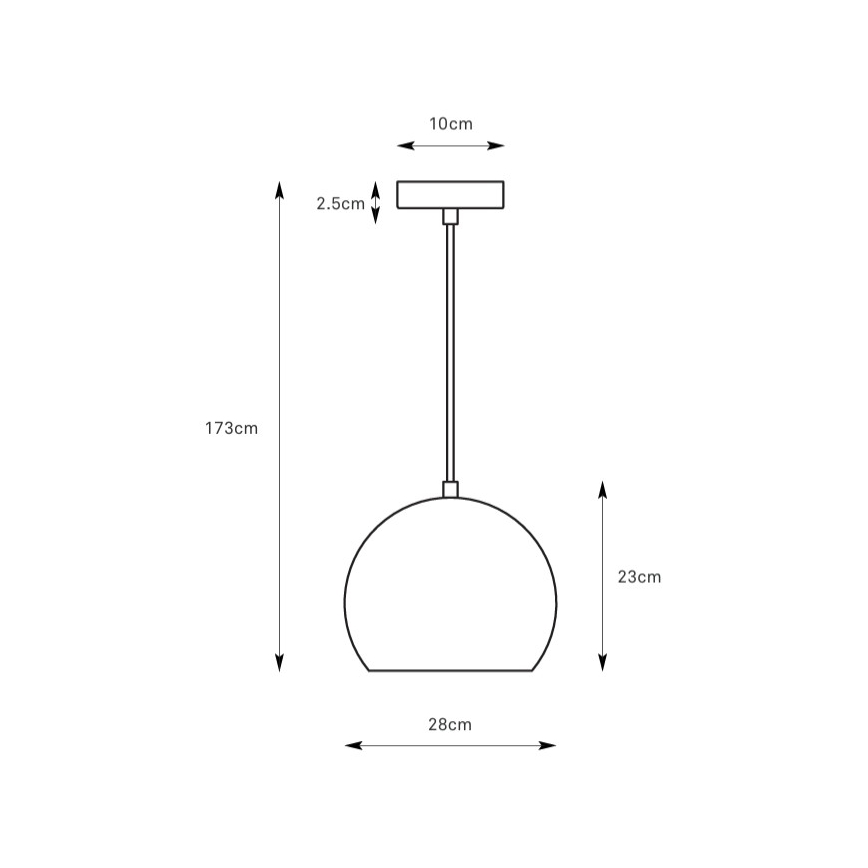 Markslöjd 108987 - Viseći luster POP na kabelu 1xE27/40W/230V Ø 28 cm smeđi