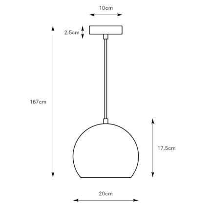 Markslöjd 108989 - Viseće svjetlo na kabelu POP 1xGU10/7W/230V, Ø 20 cm, siva
