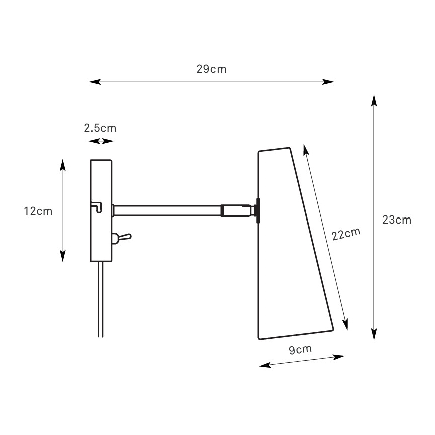 Markslöjd 108992 - Zidna svjetiljka PEAK 1xE14/40W/230V siva