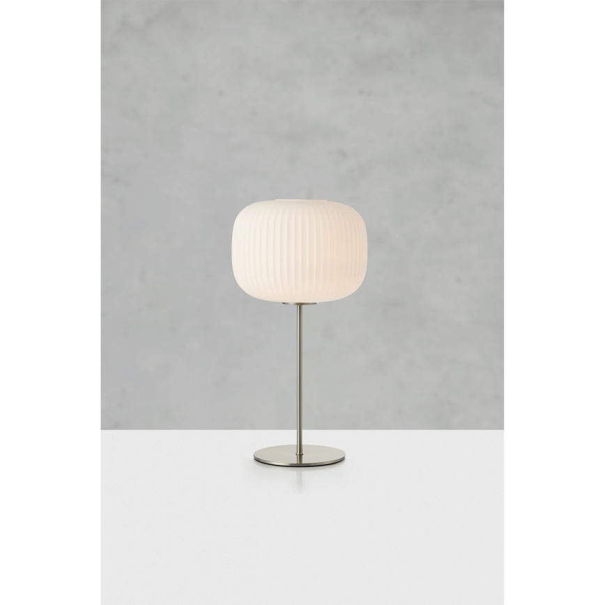 Markslöjd 109007 - Stolna lampa SOBER 1xE27/40W/230V bijela/matni krom
