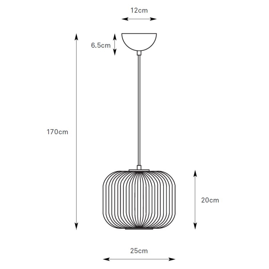 Markslöjd 109008 - Viseće svjetlo na kabelu SOBER 1xE27/40W/230V Ø 25 cm matni krom