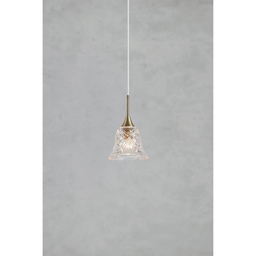 Markslöjd 109011 - Viseći luster LUNA na sajli 1xE14/40W/230V mesing