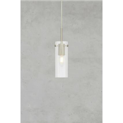 Markslöjd 109013 - Luster na sajli TIBIA 1xE14/40W/230V prozirno/mesing