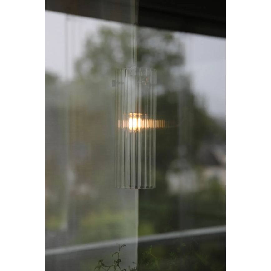 Markslöjd 109013 - Luster na sajli TIBIA 1xE14/40W/230V prozirno/mesing