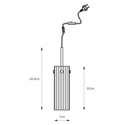 Markslöjd 109015 - Luster na sajli TIBIA 1xE14/40W/230V dimljeno bež/mesing