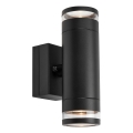 Markslöjd 109104 - LED prigušivo vanjsko zidno svjetlo LUNO 2xLED/4,9W/230V IP65 crno