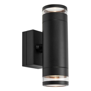 Markslöjd 109104 - LED prigušivo vanjsko zidno svjetlo LUNO 2xLED/4,9W/230V IP65 crno