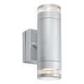 Markslöjd 109106 - LED vanjsko zidno svjetlo LUNO s mogućnošću prigušivanja 2xLED/4,9W/230V IP65 srebrno