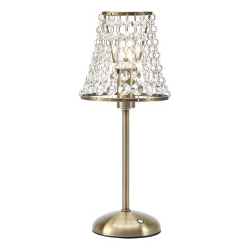 Markslöjd 109125 - LED stolna lampa LIORA, prigušiva, punjiva, na dodir, 1xE14/2W/2000 mAh, mesing