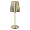 Markslöjd 109127 - LED stolna lampa na dodir, punjiva i s mogućnošću prigušivanja CELIA 1xE14/2W/2000 mAh mesing
