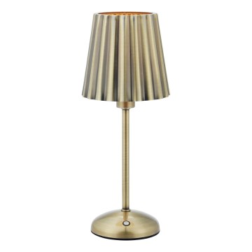 Markslöjd 109127 - LED stolna lampa na dodir, punjiva i s mogućnošću prigušivanja CELIA 1xE14/2W/2000 mAh mesing
