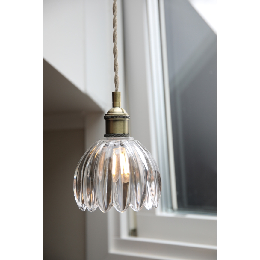 Markslöjd 109136 - Viseća svjetiljka na kabelu GOTA 1xE14/40W/230V mesing/prozirno