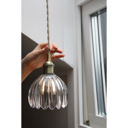 Markslöjd 109136 - Viseća svjetiljka na kabelu GOTA 1xE14/40W/230V mesing/prozirno