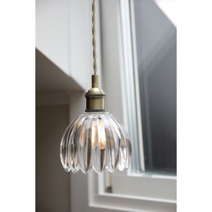 Markslöjd 109136 - Viseći luster na sajli GOTA 1xE14/40W/230V Ø 13 cm mesing/prozirno