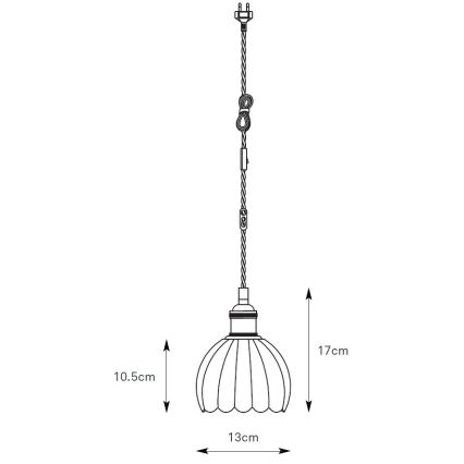 Markslöjd 109137 - Luster na sajli GOTA 1xE14/40W/230V Ø 13 cm dimno bež/mesing