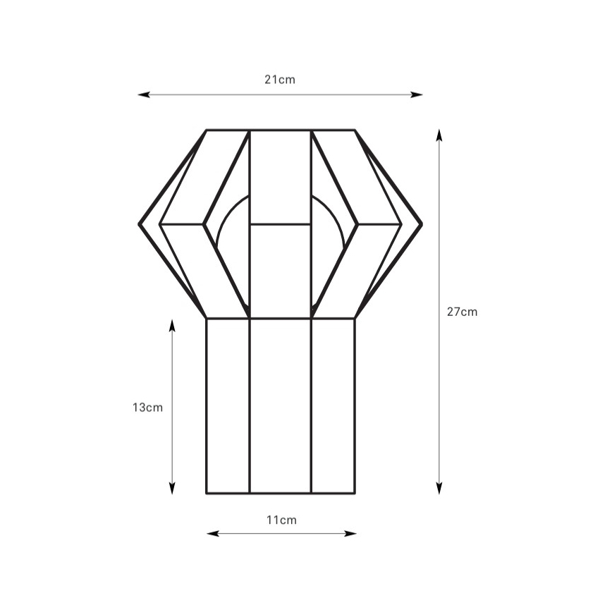 Markslöjd 109149 - Stolna lampa OCTA 1xE27/60W/230V narančasta
