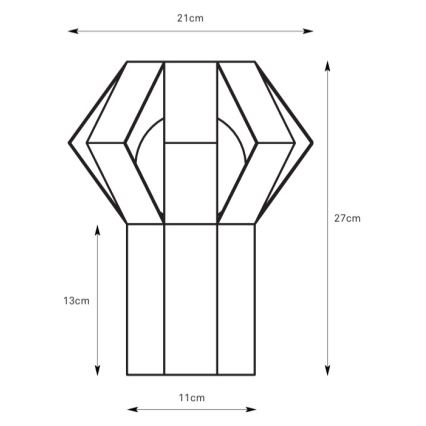 Markslöjd 109150 - Stolna lampa OCTA 1xE27/60W/230V bordo