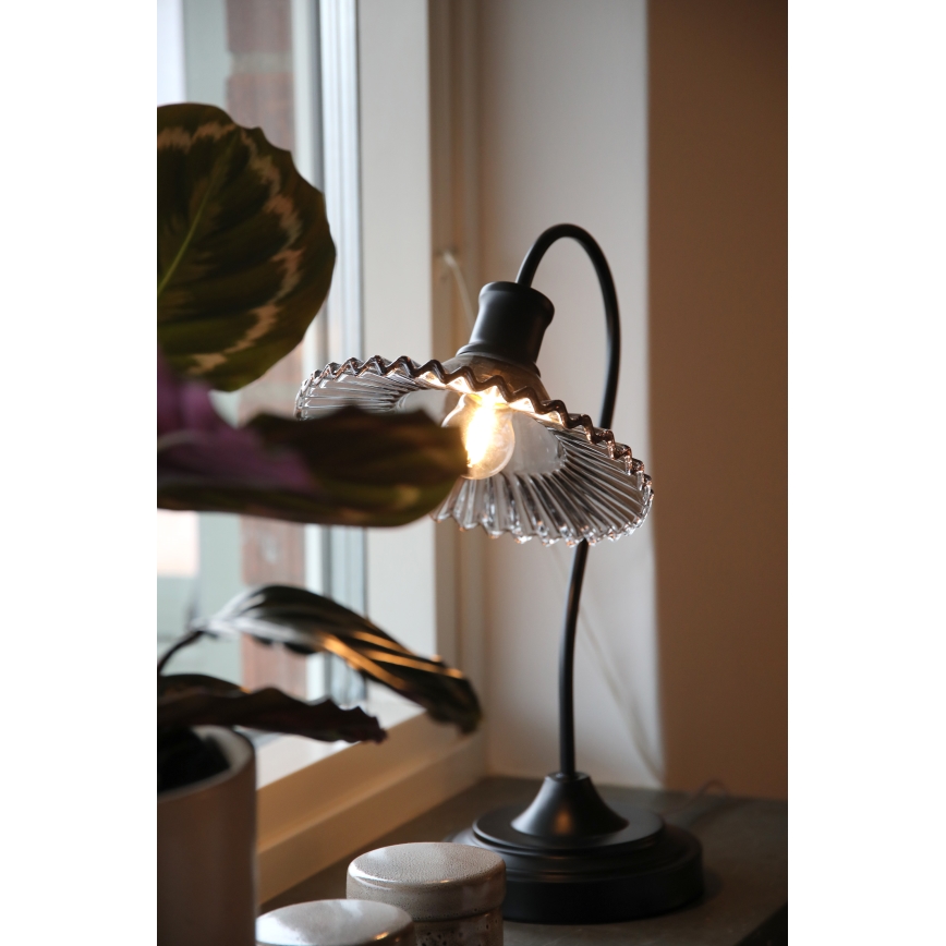 Markslöjd 109151 - Stolna lampa NOVIA 1xE27/60W/230V crna/dimno-siva
