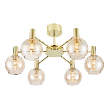 Markslöjd 109152 - Stropni luster AMBRA 6xE14/40W/230V zlatni/dimljeno bež