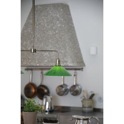 Markslöjd 109161 - Luster na štapu VELA 2xE27/60W/230V zelena/mesing