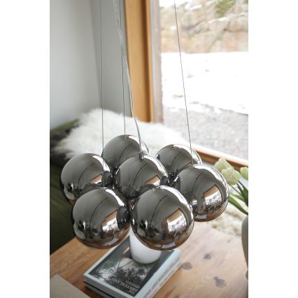 Markslöjd 109167 - Luster na sajli CUPOLO 7xE14/40W/230V polirani krom