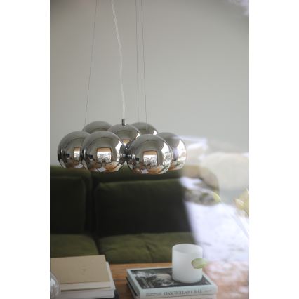 Markslöjd 109167 - Luster na sajli CUPOLO 7xE14/40W/230V polirani krom