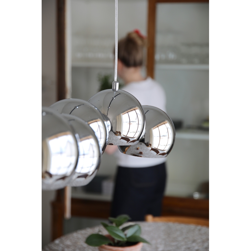 Markslöjd 109168 - Luster na sajli CUPOLO 7xE14/40W/230V sjajni krom
