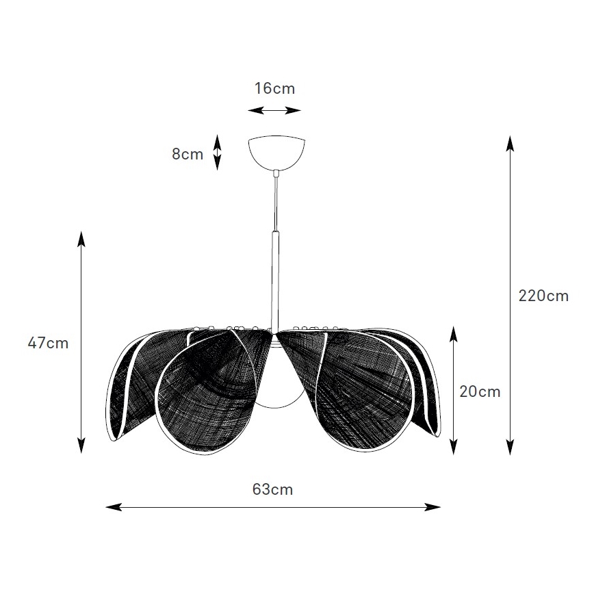 Markslöjd 109169 - Luster na sajli STYRKA 1xE27/40W/230V Ø 63 cm bež