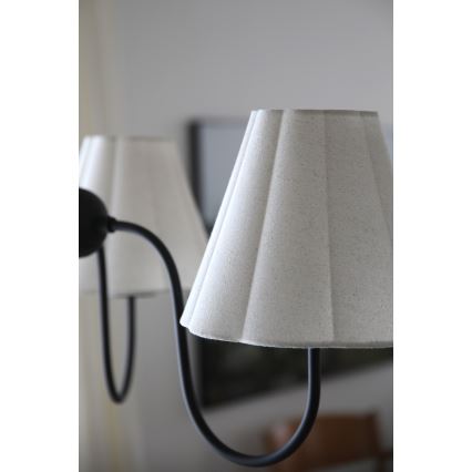 Markslöjd 109172 - Viseći luster na sajli VEYA 3xE14/40W/230V Ø 90 cm lan/crna