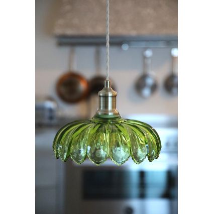 Markslöjd 109177 - Luster na sajli KURAGE 1xE27/40W/230V mesing/zadimljeno-zelena