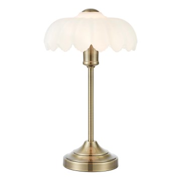 Markslöjd 109179 - Stolna lampa KURAGE 1xE27/60W/230V mesing/bijela