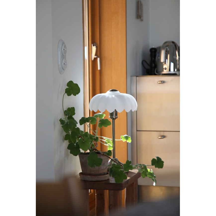 Markslöjd 109179 - Stolna lampa KURAGE 1xE27/60W/230V mesing/bijela