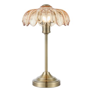 Markslöjd 109180 - Stolna lampa KURAGE 1xE27/60W/230V mesing/zadimljena bež