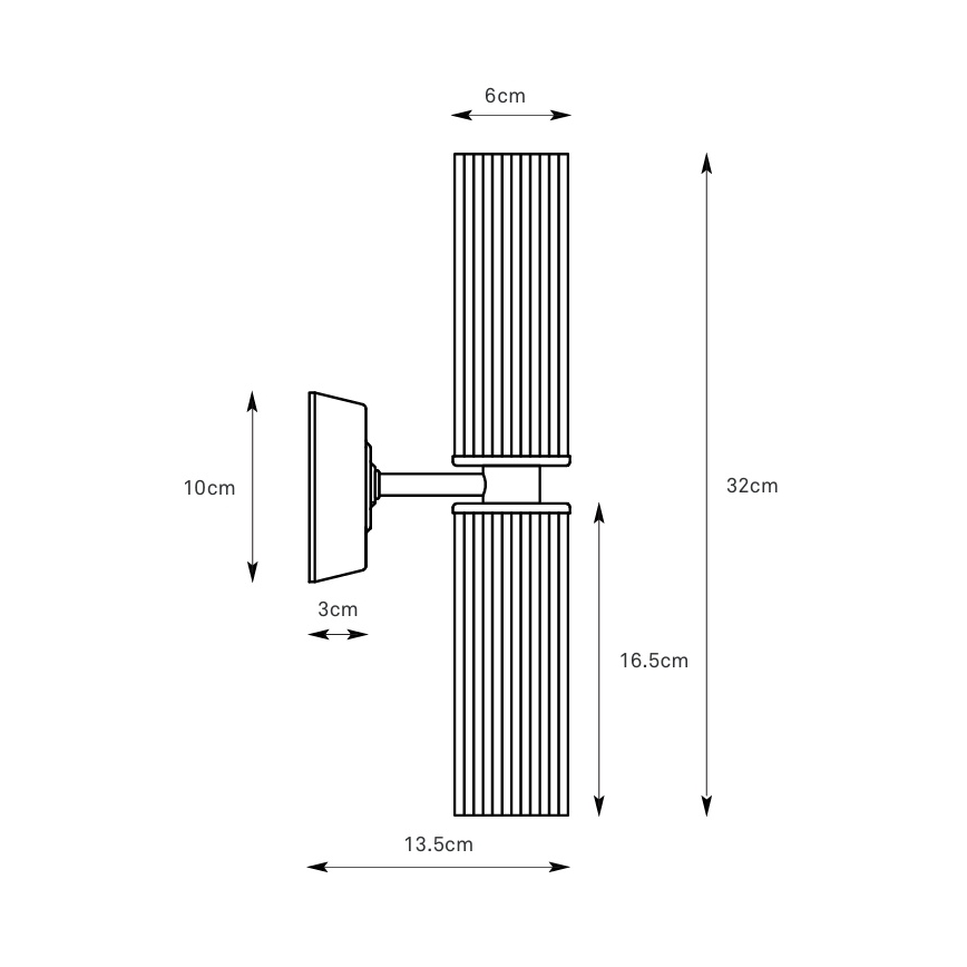 Markslöjd 109236 - Kupaonska zidna svjetiljka RIMINI 2xG9/20W/230V IP44 mesing