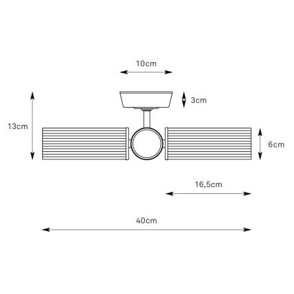 Markslöjd 109237 - Kupaonski nadgradni luster RIMINI 3xG9/20W/230V IP44 polirani krom