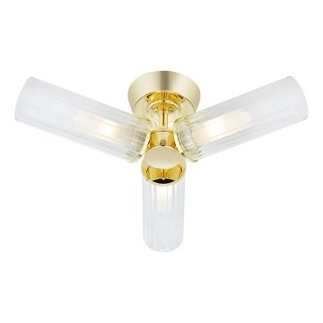 Markslöjd 109238 - Kupaonska nadgradna stropna svjetiljka RIMINI 3xG9/20W/230V IP44 mesing