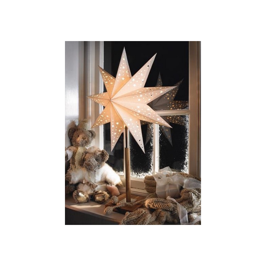 Markslöjd 700323 - Božićna dekoracija SOLVALLA 1xE14/25W/230V bijela 65 cm